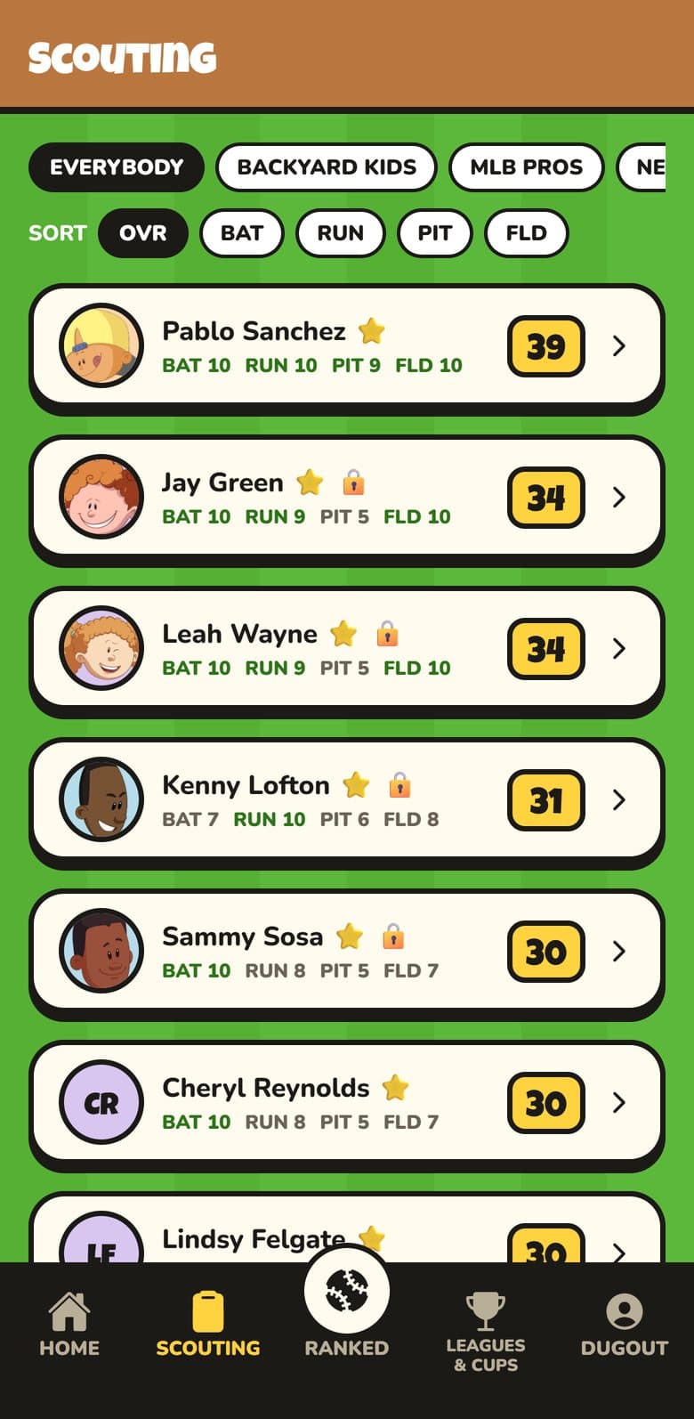 The app: Scouting